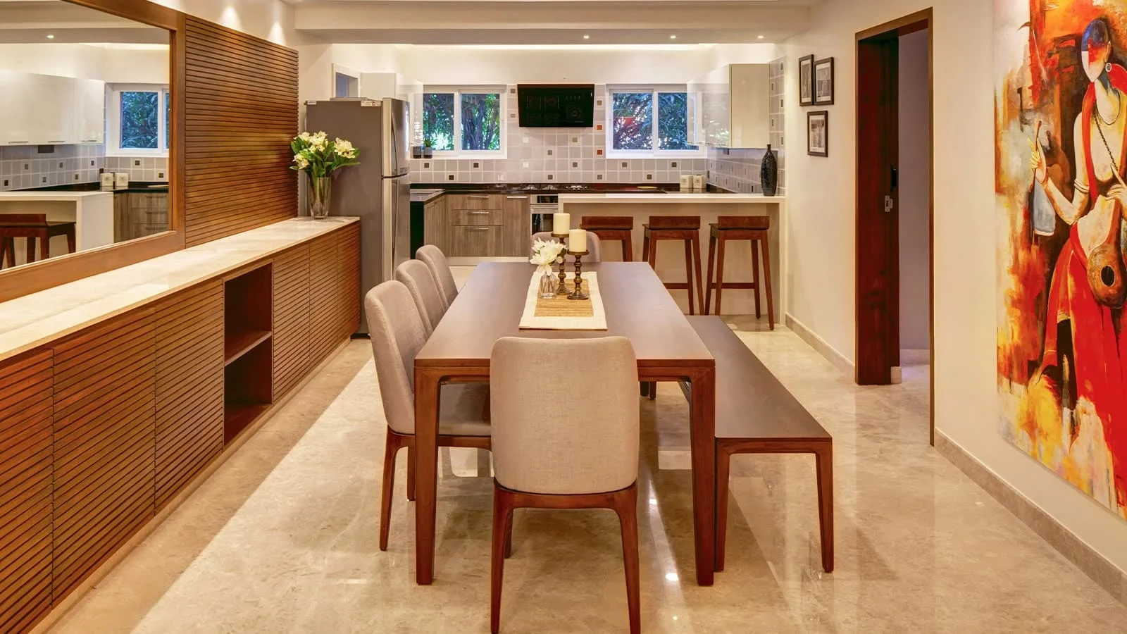 White Lotus Aravindaksa Apartment in Indranagar, Bangalore kitchen