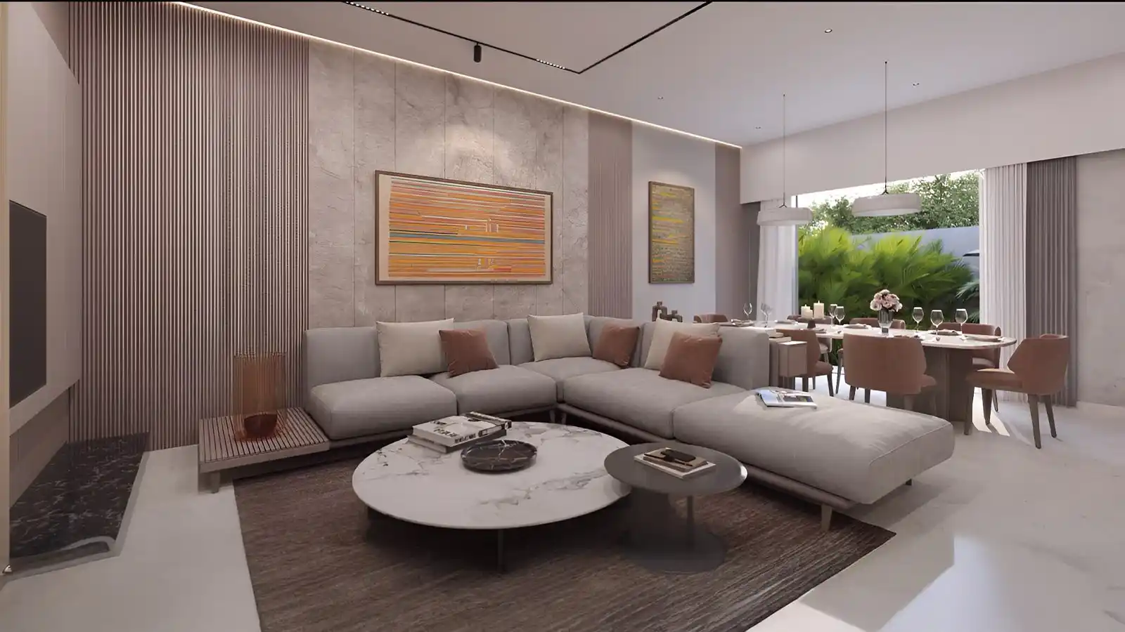 Rivera-UNO-Row-Villa-in-Whitefield-Bangalore-living-and-dinning-area