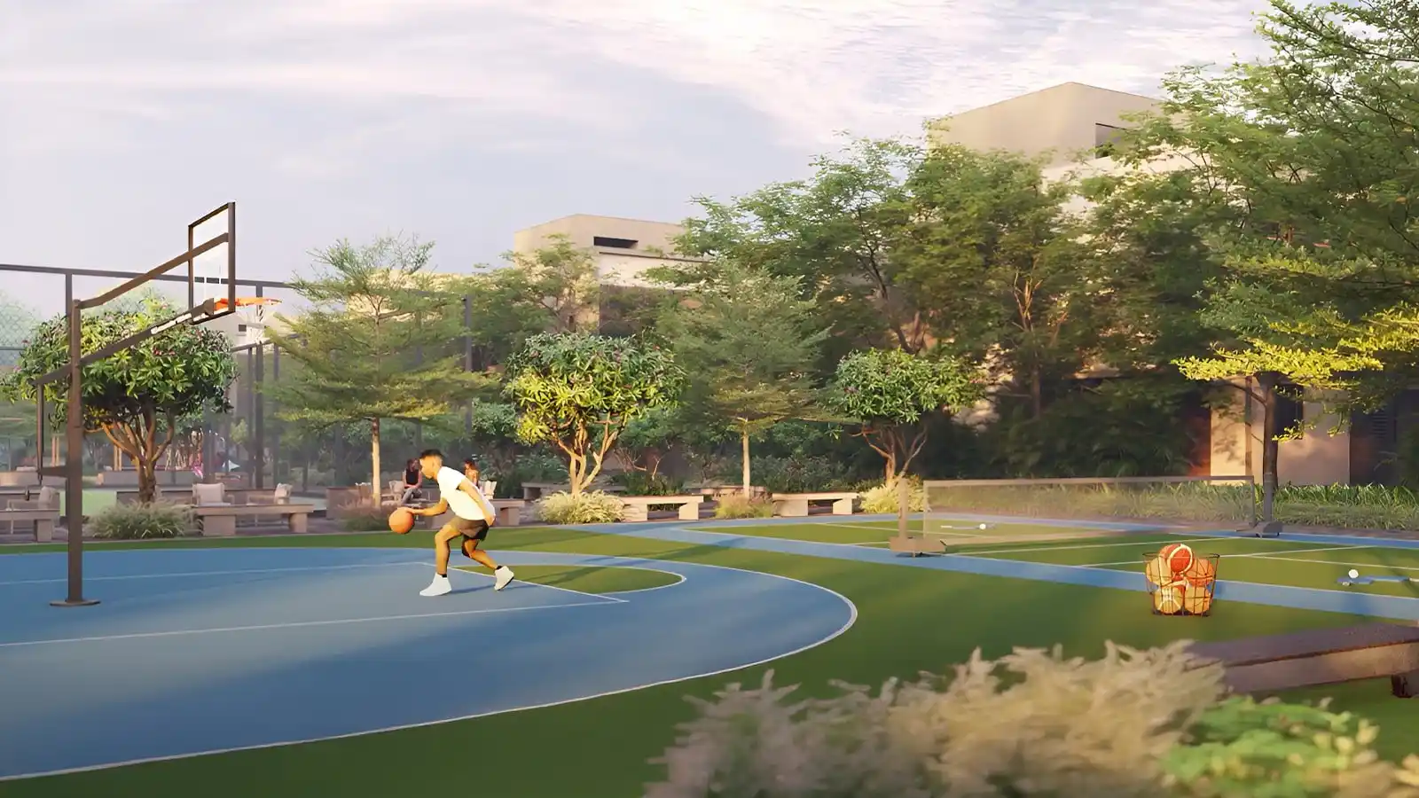 Rivera-UNO-Row-Villa-in-Whitefield-Bangalore-Half-Basket-Ball-Court-Pickle-ball-Court