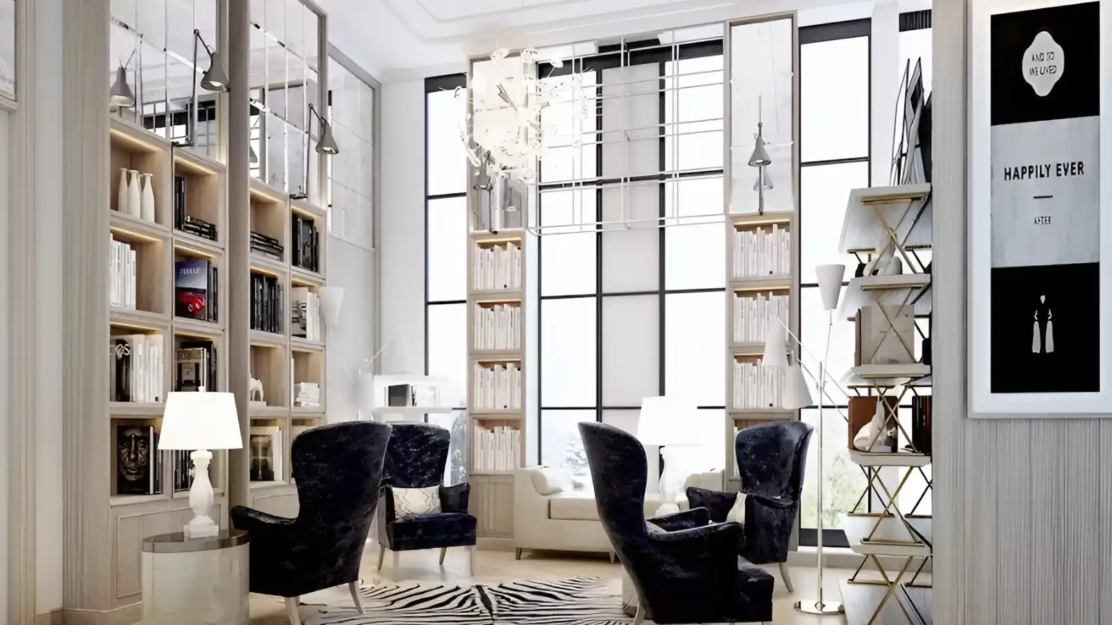 Leela_Residence_libary.