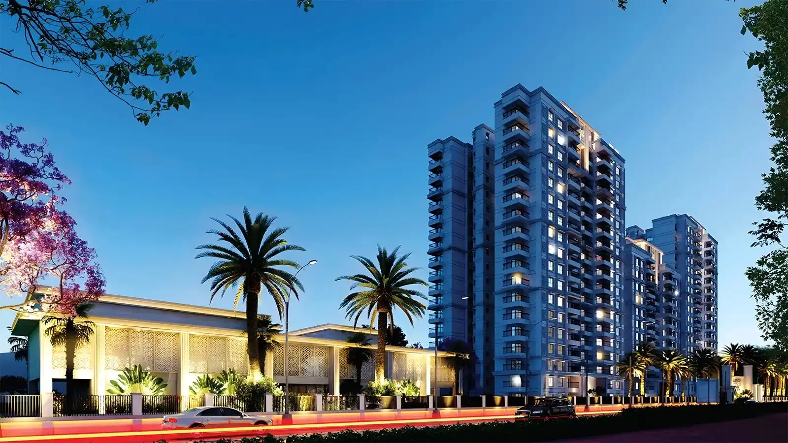 Prestige-Elm-Park-Apartment-in-Bangalore-Night-View