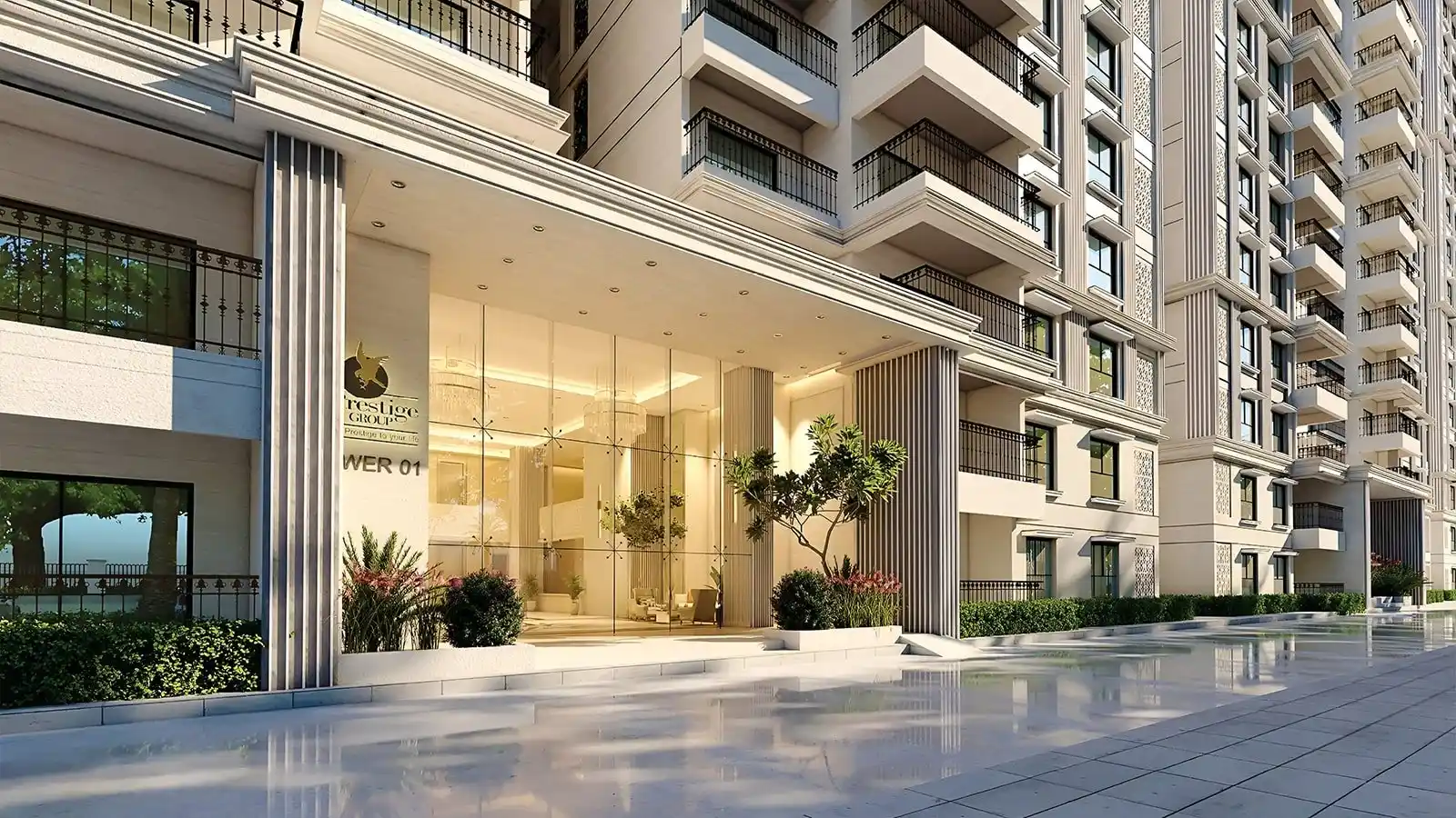 Prestige-Elm-Park-Apartment-in-Bangalore-Tower-Entrance