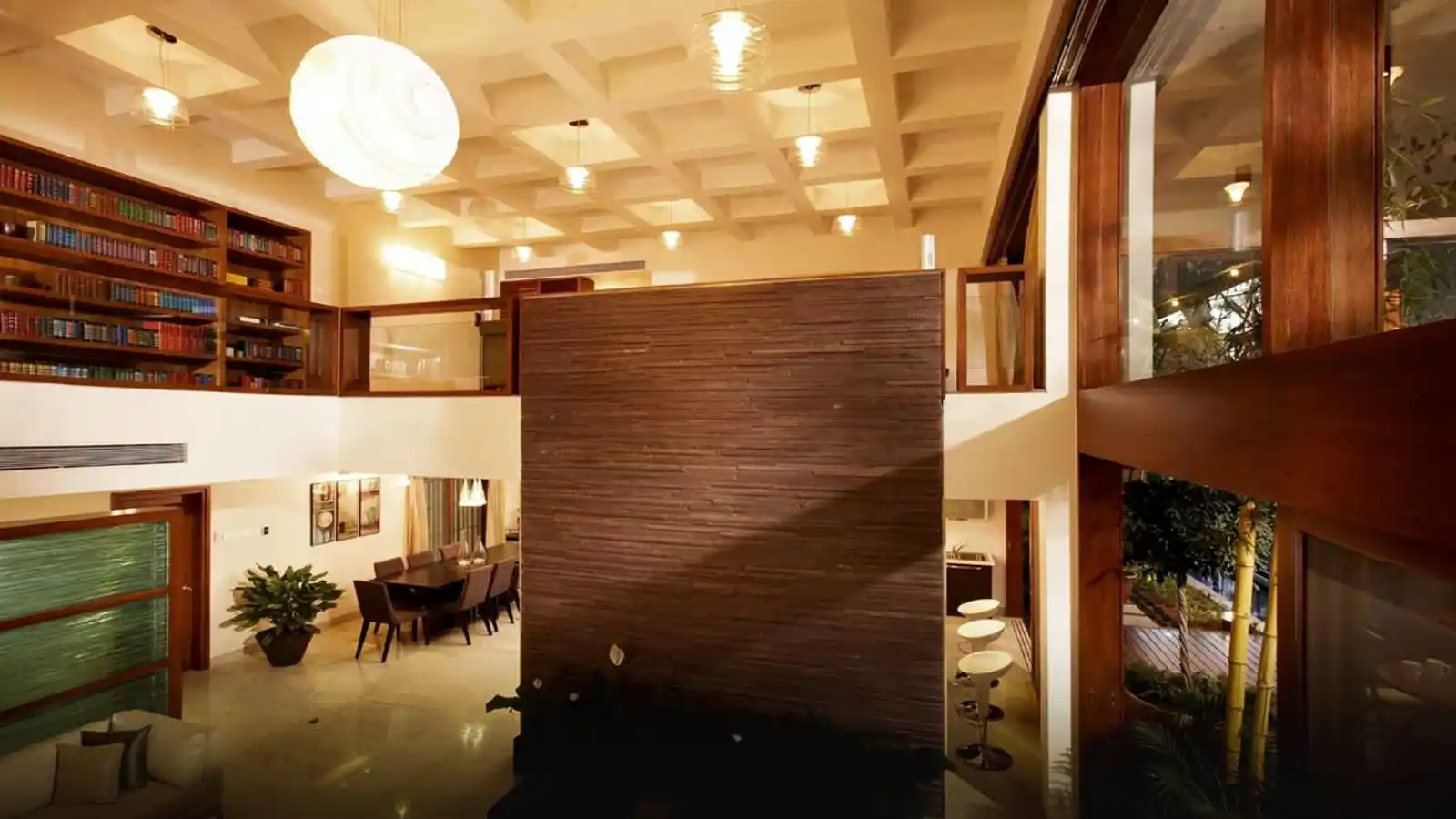 Duplex-Double-height-coffered-ceiling